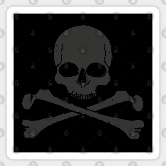 Jolly Roger - Skull and Crossbones Sticker by 461VeteranClothingCo